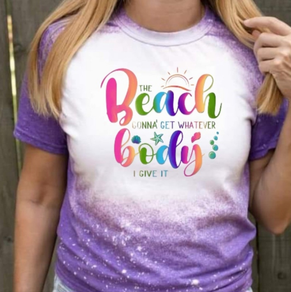 Beach body bleached tshirt